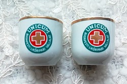Hollóházi porcelán Unicum pohár párban