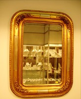 Biedermeier tükör aranyozott keretben csiszolt üveggel