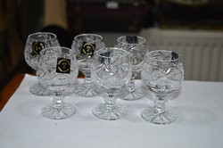 6 darab kristály likőrös pohár