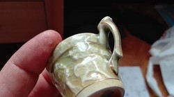 Zsolnay Old Ivory, antik, kávés csésze, alátétjével.