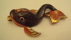 Ó-HERENDI antik porcelán,vörös sárkányhal (delfin),kézi festéssel.