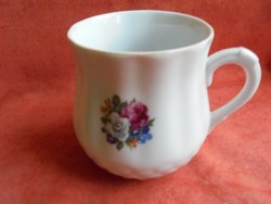 Zsolnay porcelán pocakos virágos csésze