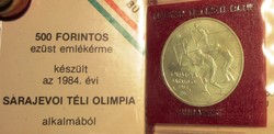 Ezüst 500 Ft 1984 XIV Téli Olimpia Sarajevo 