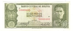 10 pesos bolivianos 1962 Bolivia UNC