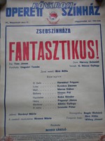 Színházi plakát: Fantasztikus! (Főv. Operett Zsebszínháza, 1972)