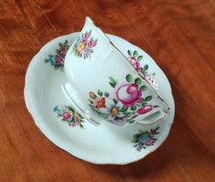 Herendi csésze, teáscsésze és alátét - Bécsi rózsás minta
