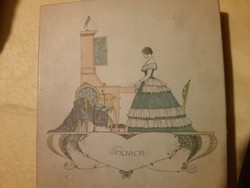 Trianon feliratú karton dobozka, antik, 