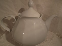 Teáskanna -  VIRÁG ALAKÚ - vakító fehér porcelán - 7,5 dl