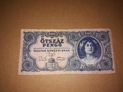 500 Pengős, régi bankjegy  1945-ből.