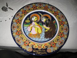 Rosenthal wall plate Christ the Baptist with St. John the Baptist, 29 cm designed by bjorn wiinblad 1982, limi