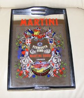 Martini reklám italos tükör, tálca