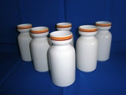 Régi Alföldi fehér porcelán váza két csíkkal 15,5 cm magas