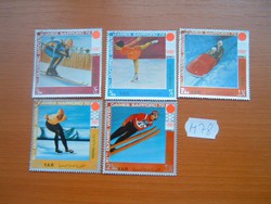 YEMEN ÉSZAK JEMENI 1971 Téli Olimpiai Játékok 1972 - Sapporo, Japán 5DB  VEGYES M78