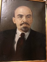 Lenin portré olajfestmény