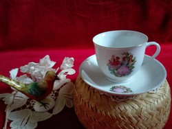 Csésze szett, barokk jelenetes, hibátlan, teának vagy kávénak