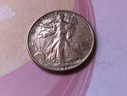 1943 USA ezüst fél dollár szép darab 12,5 gramm 0,900
