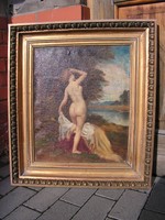 ASZTALOS GYULA :  Fürdés után. Akt.   olaj - vászon.