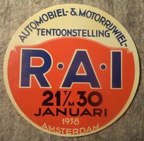 Oldtimer R.A.I. Amsterdam  1938