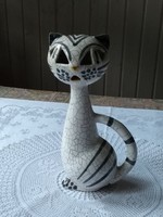 Iparművészeti kerámia cica macska, tündéri