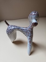 Makulátlan lengyel Cmielow art deco porcelán uszkár kutya