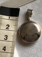 Antik ezüst nyitható medál díszítéssel fényképtartó