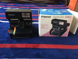 	 Polaroid Supercolor 635CL retro fényképezőgép dobozával