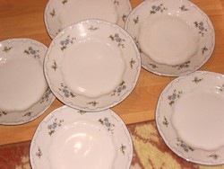 ZSOLNAY barack virágos tányér lapos 6 darab
