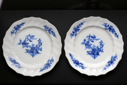 Belga Tournai fajansz desszertes tányérok 18. századból 1750-es évek