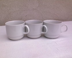 Bareuther 3 darab fehér porcelán kávés csésze