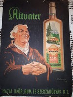 Eredeti reklám plakát Hazai likör, rum és szeszgyár rt