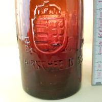 "Pannónia Sör Hirschfeld S. Sörgyár Részvénytársaság Pécs 0.48L" címeres barna sörösüveg (597)