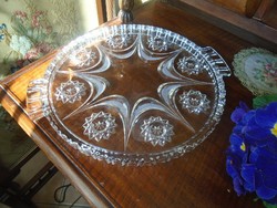 Huge, heavy partially carved cake plate 30+ 4 cm.