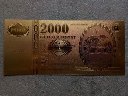 Gyönyörű arany színű plasztik dísz Millennium 2000 Forint