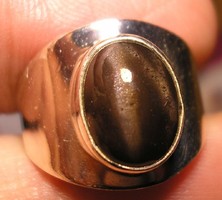 925 ezüst gyűrű spektrolit macskaszemmel 17,5/55 mm