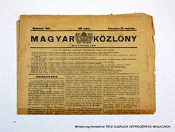 1945 december 23  /  MAGYAR KÖZLÖNY  /  Régi ÚJSÁGOK KÉPREGÉNYEK MAGAZINOK Szs.:  9018
