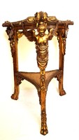 Antik Empire szalon lerakó asztal szárnyas női díszítéssel