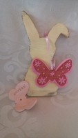 Yellow bunny with butterflies, spring, Easter decoration