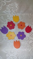 8 pcs hanging tree with spring flowers and tulips, Easter decoration