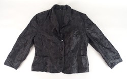 0V807 Fekete gyöngyös női alkalmi kabát blézer 42
