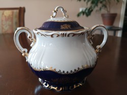 Zsolnay Pompadour/pompadúr 1-es, aranyozott cukortartó teás készlethez, hibátlan