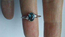 London kék topáz 925 gyűrű(9)