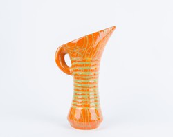 Frida 1 reszere foglalva Gorka Géza műhely kerámia váza - retro iparművész dekor narancssárga