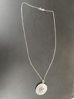 Izraeli ezüst nyaklánc, nyakék ametiszttel