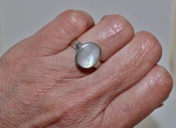 Gyönyörű art deco gyöngyház ezüst gyűrű