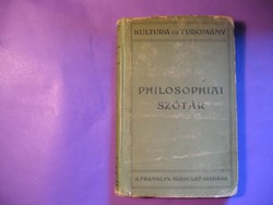 Antikvár könyv Philosophiai szótár Franklin Társulat 1918 