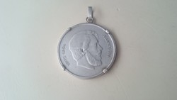 Kossuth 5 forint 1947 ezüst keretben 