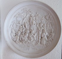 Fali tányér relief dombormű Wallenstein 