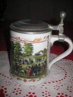 Beer mug, made of high-quality Seltman-Weiden porcelain, not other ceramics, 17 cm