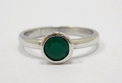 Ezüst gyűrű smaragd kővel (ZAL-Ag77535)