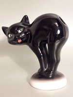 GOEBEL porcelán levélbontó fekete cica macska 1962- ből